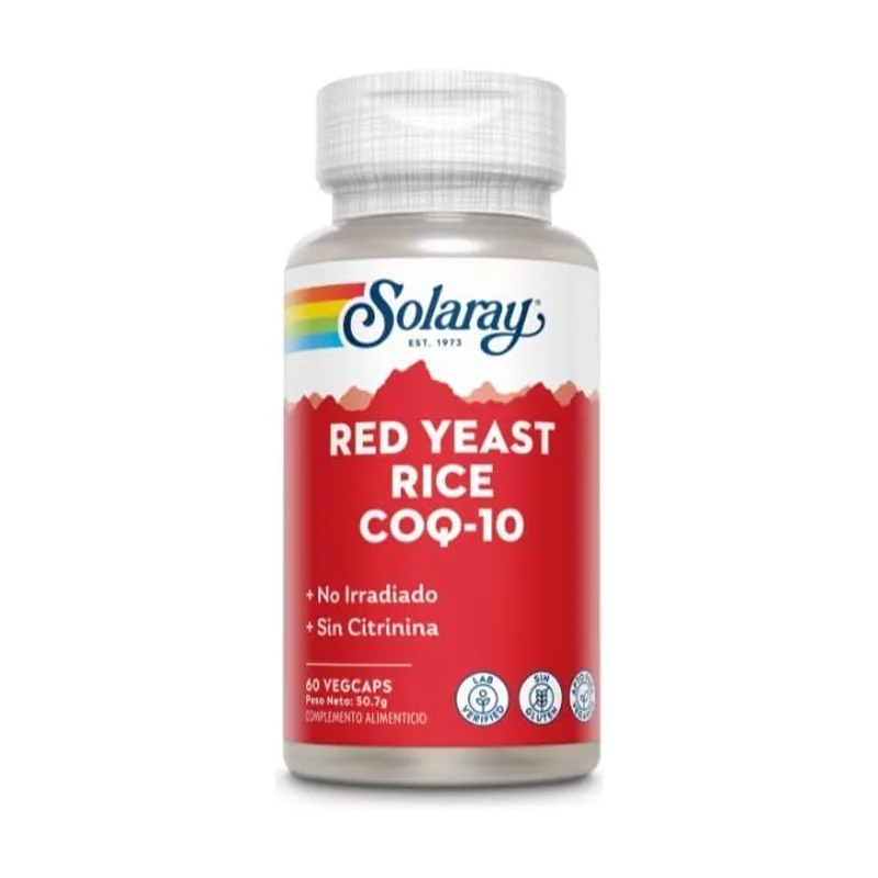 Solaray Red Yeast Rice Plus Q10 60 Vcaps