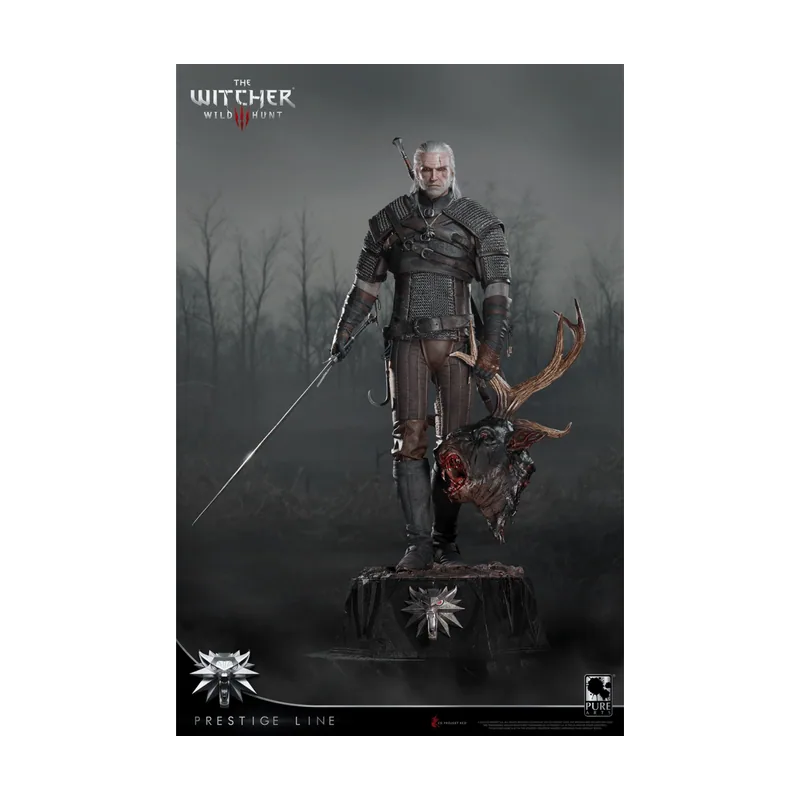 Pure Arts Estatua Resina Geralt de Rivia The Witcher 3 1/2 Prestige Line