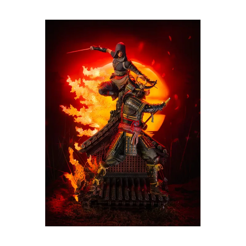 Pure Arts Estatua Resina Animus Naoe & Yasuke Assassin's Creed Shadows 1/4