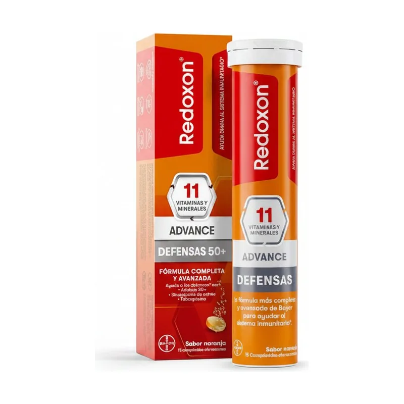 Redoxon Advance Defensas 50+ Sabor Naranja 15 Comprimidos Efervescentes