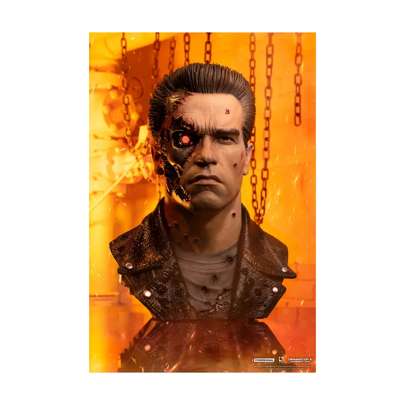 Pure Arts Busto T-800 Modelo 101 Terminator 2 Battle Damaged Ver. 1/1 Scale Art