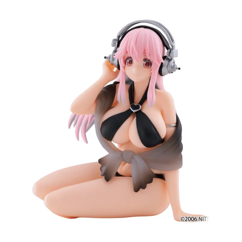 Furyu Figura Super Sonico Swimsuit Black Ver. Noodle Stopper
