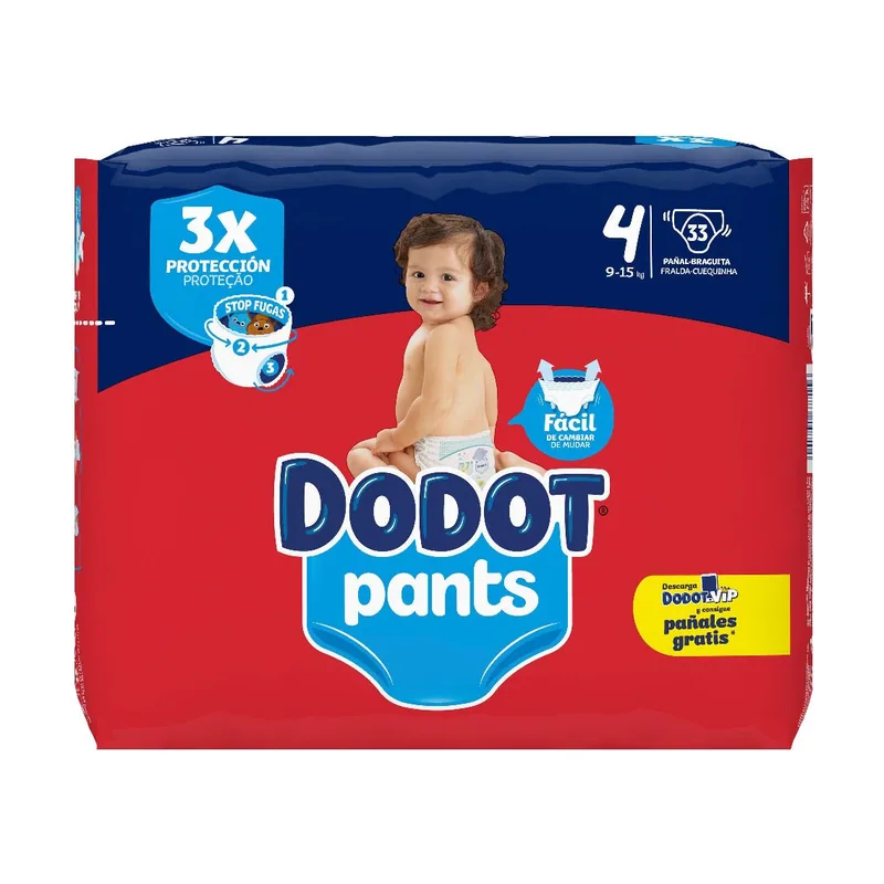 Dodot Pants Talla 4 9-15 Kg 33 unidades