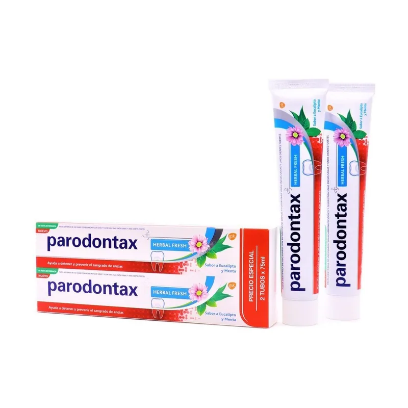 Parodontax Duplo Dentífrico Herbal Fresh sabor Eucalipto y Menta 2x75ml