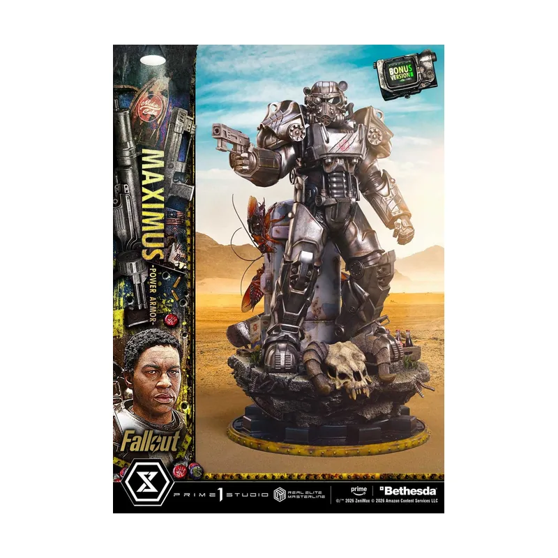 Prime 1 Studios Estatua Maximus Power Armor Fallout Real Elite Masterline Deluxe Bonus Ver. 1/4 Prime 1 Studio