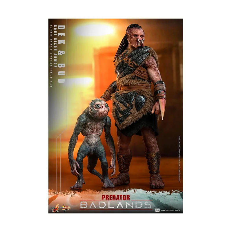 Hot Toys Pack Figuras Dek & Bud Predator Badlands Done Bison Armor Movie Masterpiece 1/6