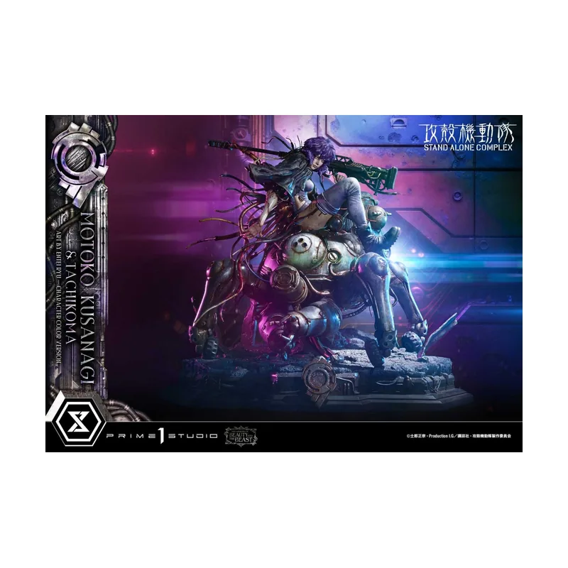Prime 1 Studios Estatua Motoko Kusanagi & Tachikoma Ghost in the Shell Stand Alone Complex Art by Entei Ryu Bonus Ver. 1/4 Prime 1 Studio