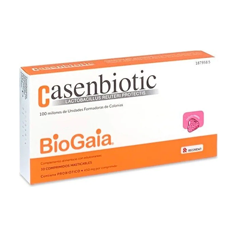Casen Recordati CASENBIOTIC Sabor Fresa 30 Comprimidos Masticables