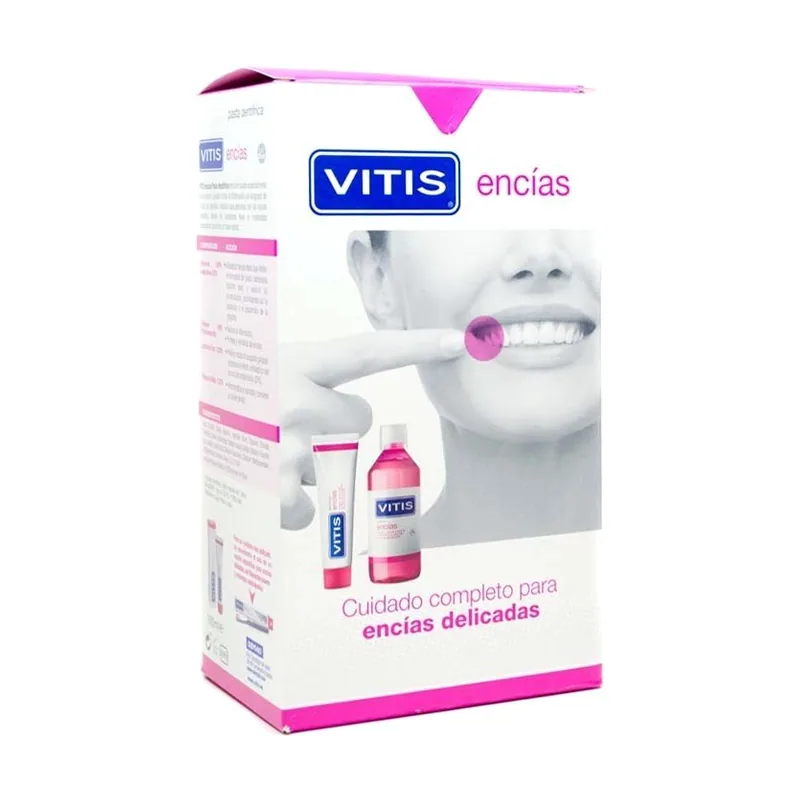 Vitis Encías Sensibles Pack Dentífrico 100ml + Colutorio 500ml