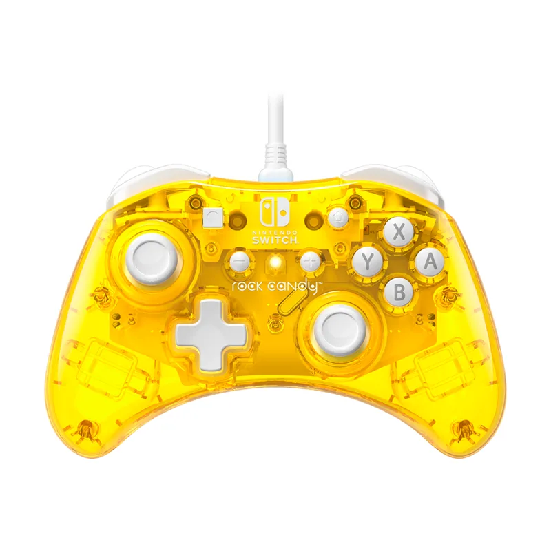 PDP Mando Mini con Cable Rock Candy Amarillo Pop Glow