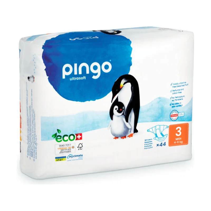 Pingo Pañales Ecológicos Talla 3 Midi 44