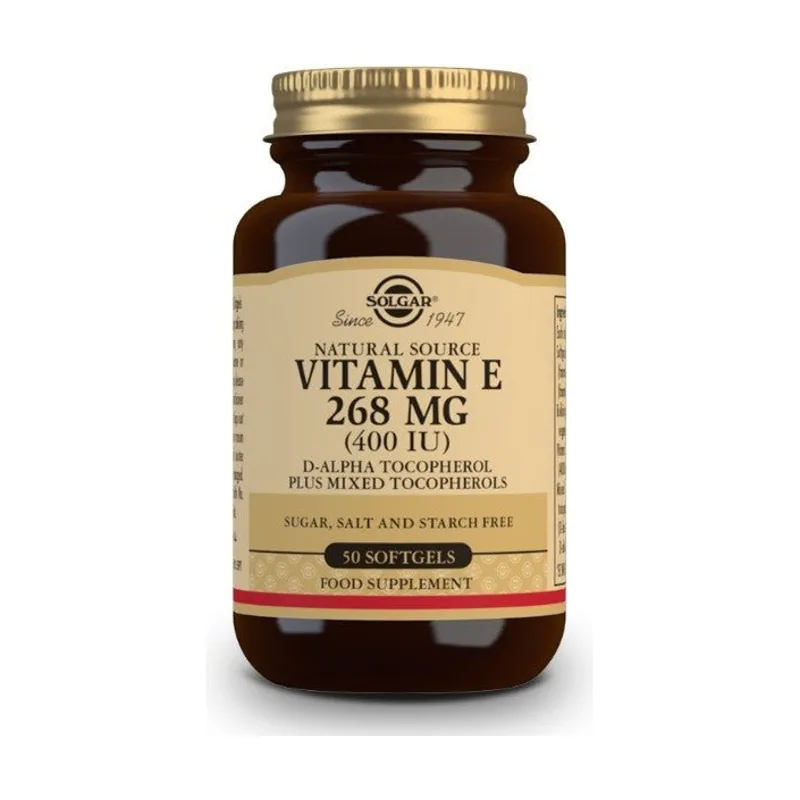 Solgar Vitamina E 400 UI 268 mg 50 cápsulas blandas