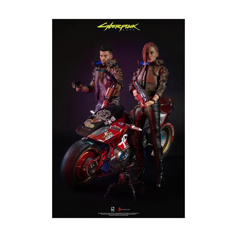 Pure Arts Estatua Male y Female-V y Motocicleta Yaiba Kusanagi Cyberpunk 2077