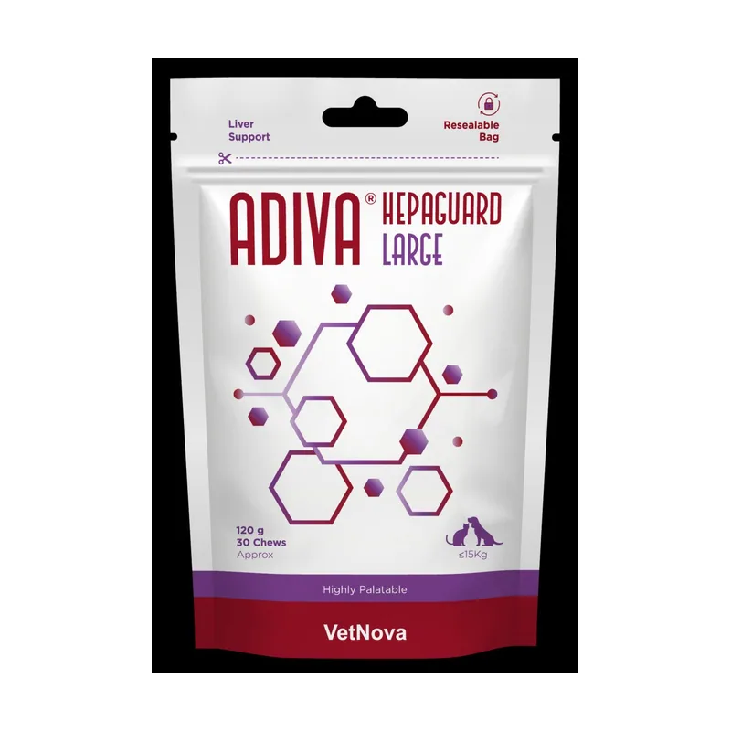 Vetnova Adiva Hepaguard Large Suplemento Nutritivo para Perros 30 Chews