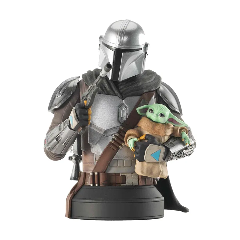 Diamond Select Toys Busto Mandalorian con Baby Yoda Star Wars The Mandalorian 15 cm