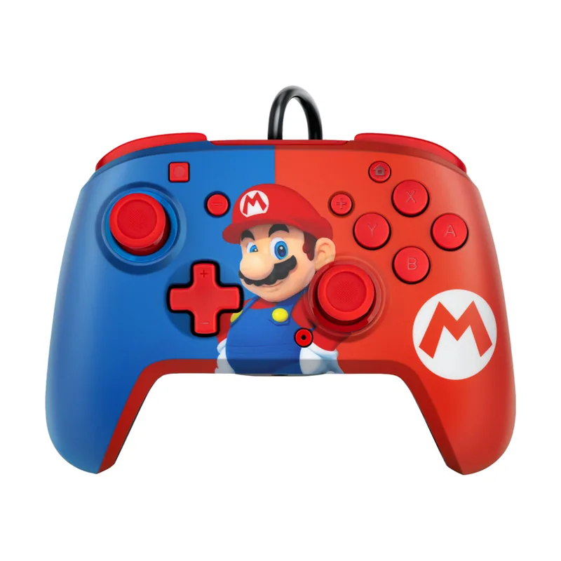 PDP Mando Faceoff Deluxe Mario con Cable Licenciado