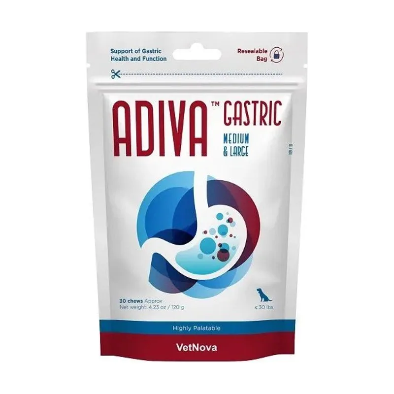Vetnova Adiva Gastric Masticables Medianas y Grandes 30 Chews