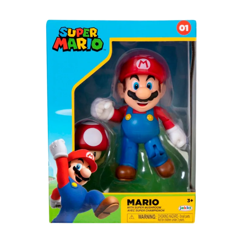 Jakks Pacific Figura Super Mario 10 cm & Super Mushroom