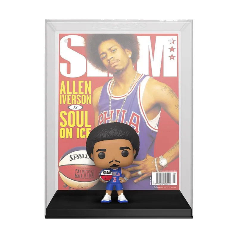 Funko Figura POP! + Cover Allen Iverson NBA Edición Slam Magazine 9 cm