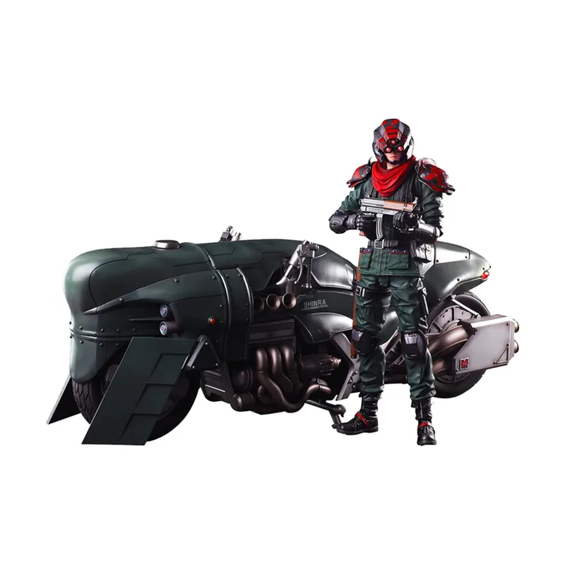 Square Enix Figura Shinra Elite Security Officer con Motocicleta Final Fantasy VII Remake 27 cm