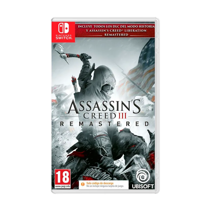 Ubisoft Assassin's Creed 3 + Assassin's Creed Liberation Remaster Código descarga Switch