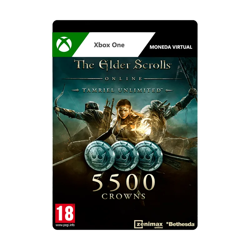 Bethesda The Elder Scrolls Online 5500 Crowns Edición Tamriel Unlimited Xbox One