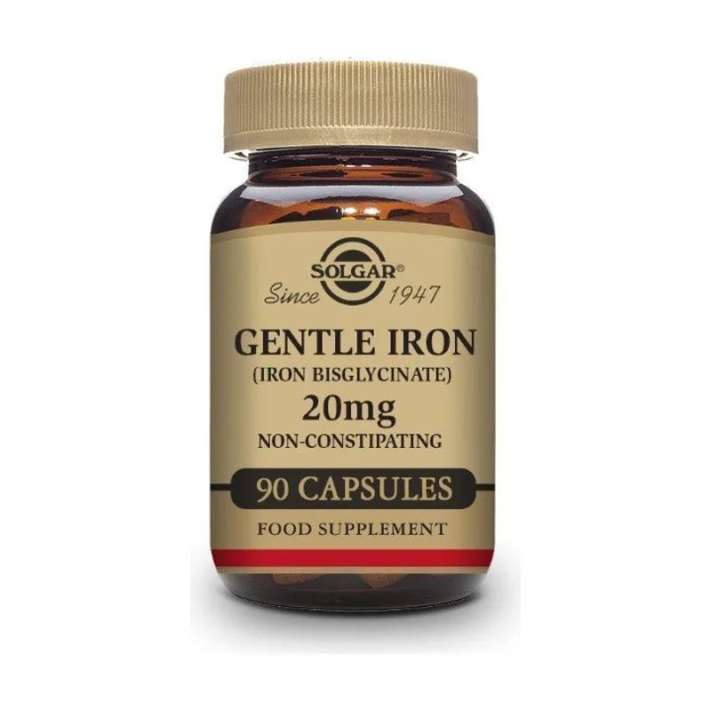 Solgar Hierro Gentle 20mg 90 Cápsulas Vegetales