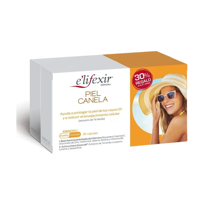 Elifexir Esenciall Piel Canela 2x40 cápsulas ENVASE AHORRO
