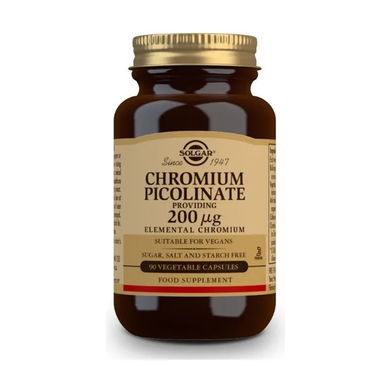 Solgar Picolinato de Cromo 200mg 90 Cápsulas