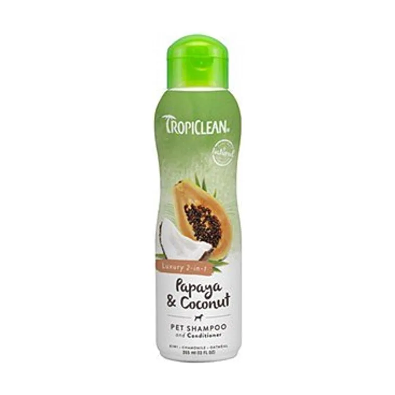 Tropiclean Champú y Acondicionador 2 en 1 Papaya Coco