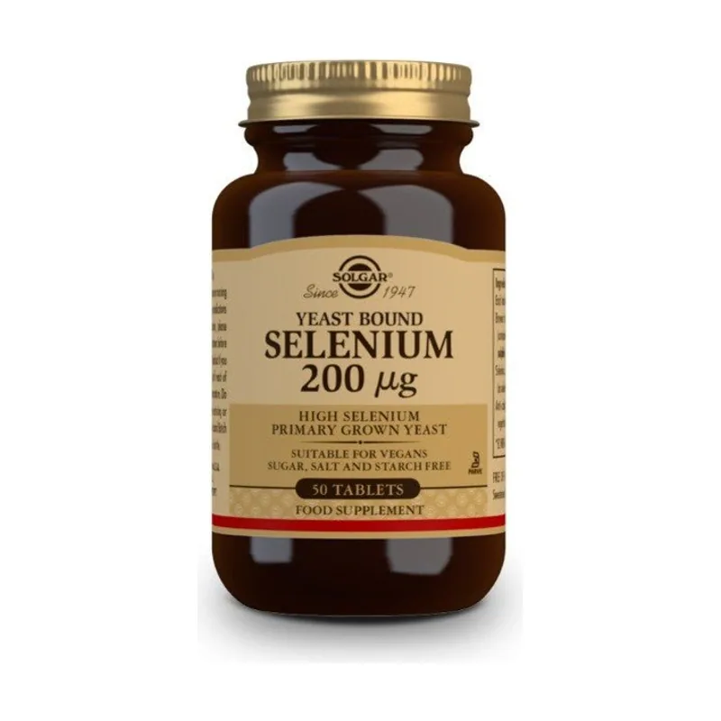 Solgar Selenio en Levadura 200mcg 50 Comprimidos