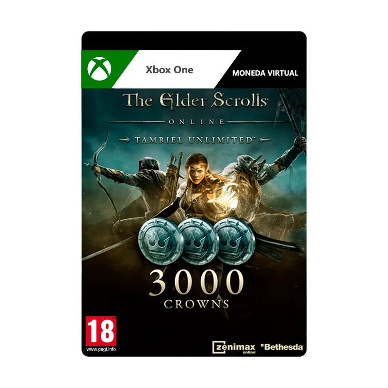 Bethesda The Elder Scrolls Online 3000 Crowns Edición Tamriel Unlimited Xbox One