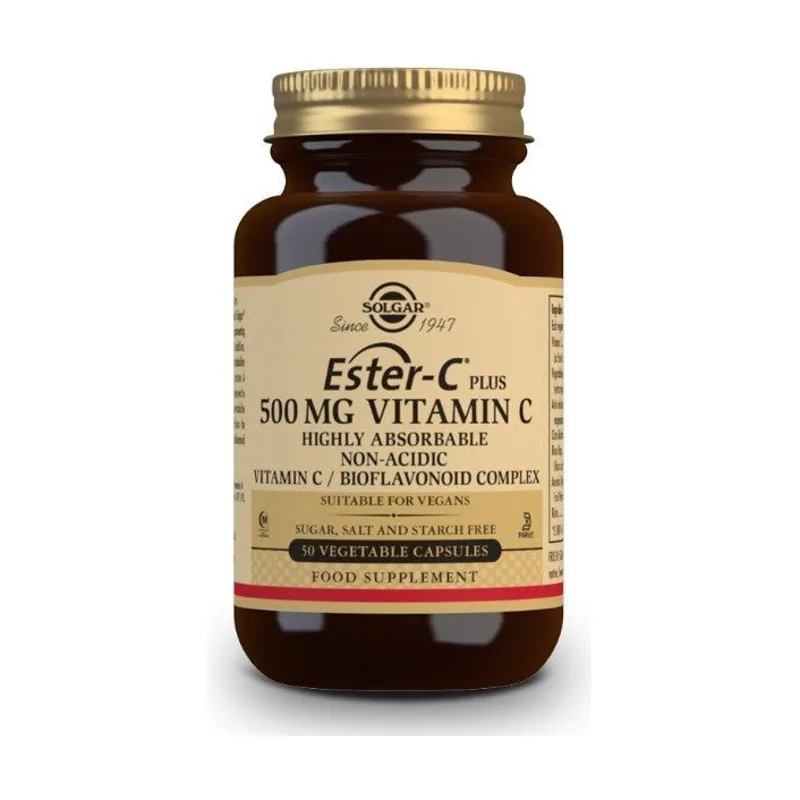 Solgar Ester-C Plus 500mg Vitamina C 50 Cápsulas Vegetales