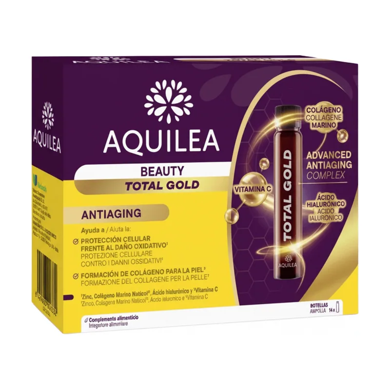 Aquilea Beauty Total Gold Collagen 14 Ampollas