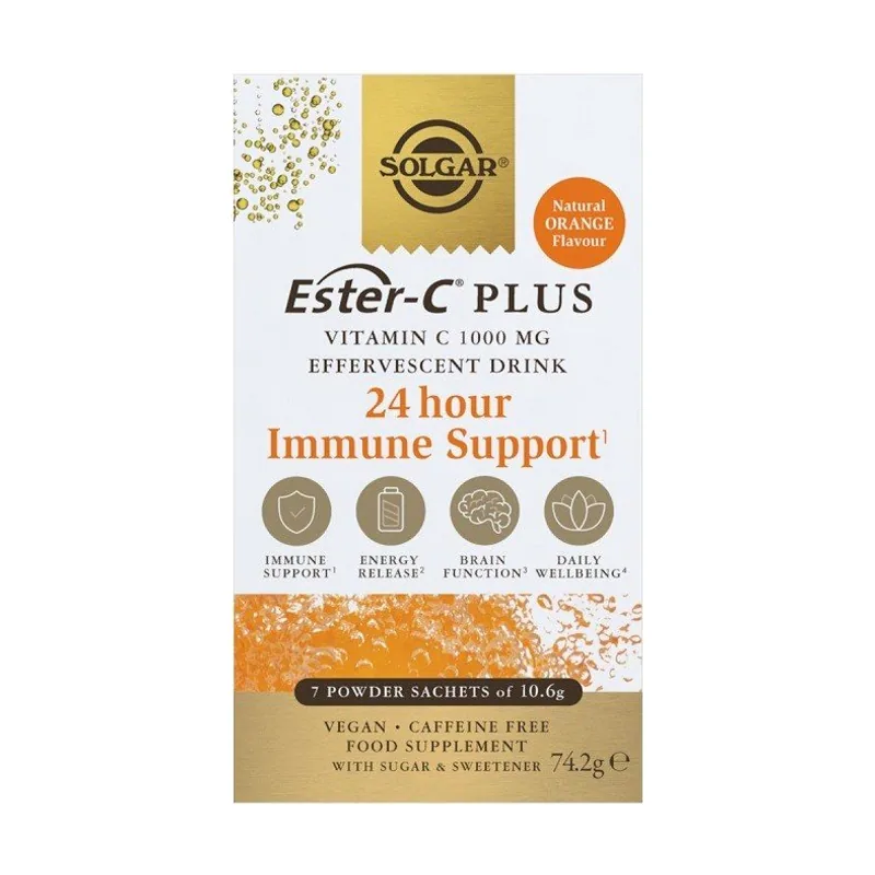 Solgar Ester-C Plus Vitamina C 1000mg Efervescente 7 sobres