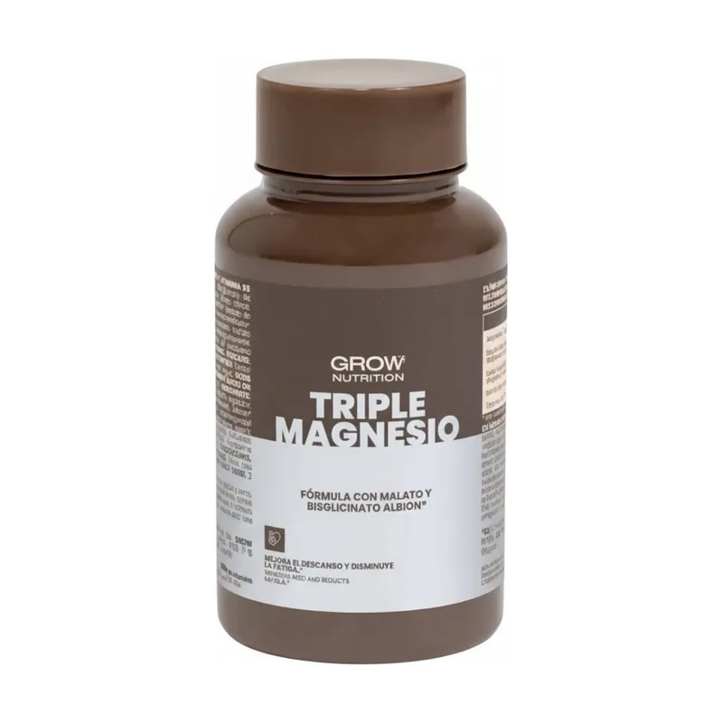 Grow Nutrition Triple Magnesio Suplemento Mineral 60 Cápsulas