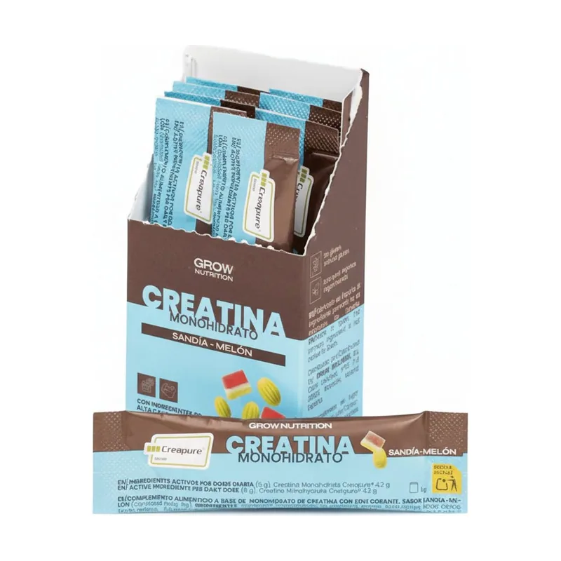 Grow Nutrition Creatina Monohidrato Creapure Sandía Melón Pack 5 g