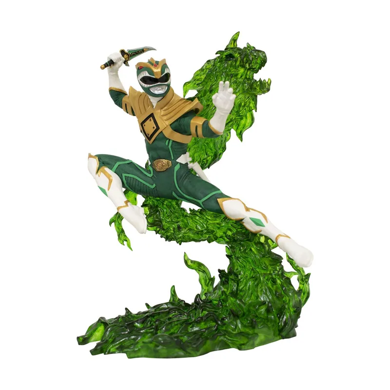 Diamond Select Toys Diorama Green Ranger 25 cm PVC Mighty Morphin' Power Rangers Gallery Re-Run