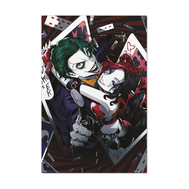 Erik Editores Poster DC Comics Harley Quinn Y Joker Anime