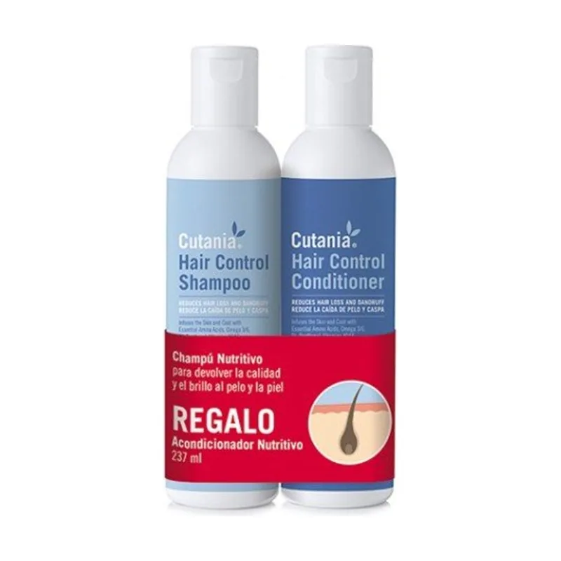 Vetnova Cutania Hair Control Pack Champú y Acondicionador 236ml + 236ml