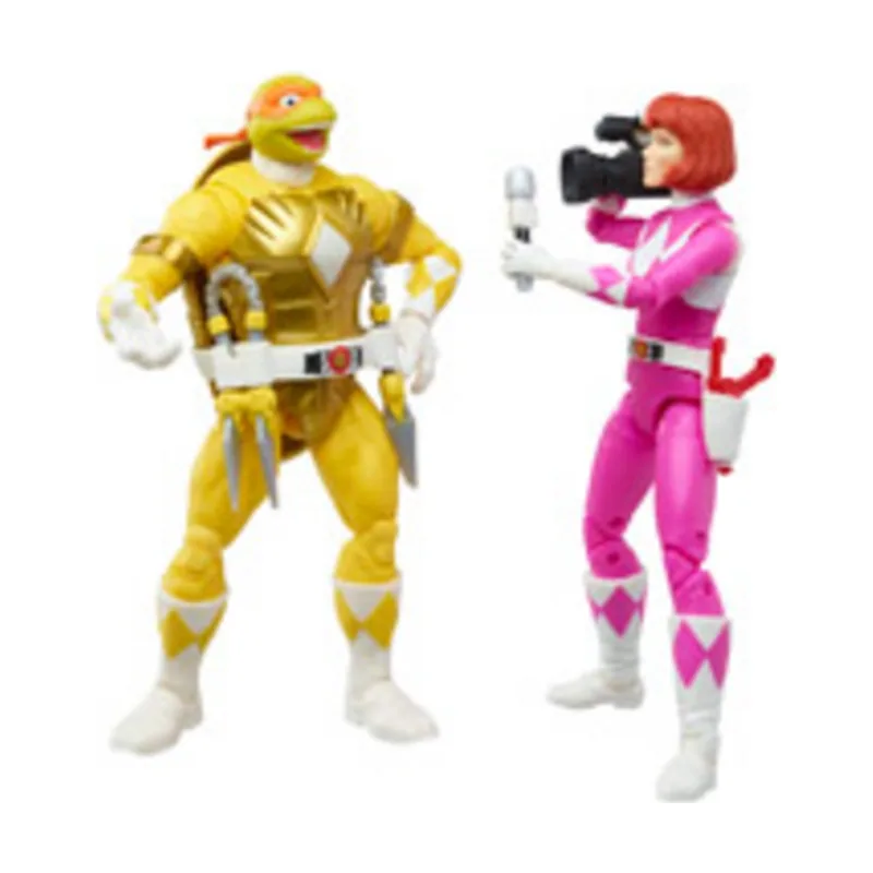 Hasbro April O'Neil & Michelangelo Set 2 Fig 15 cm Power Rangers & Tmnt Lightning Col. F29665L0
