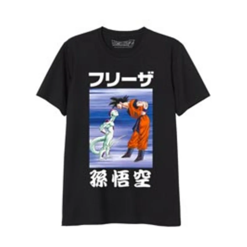 Sun City Iberica, Lda. Goku Vs Freezar Cover Talla M Camiseta Negra Chico Dragon Ball