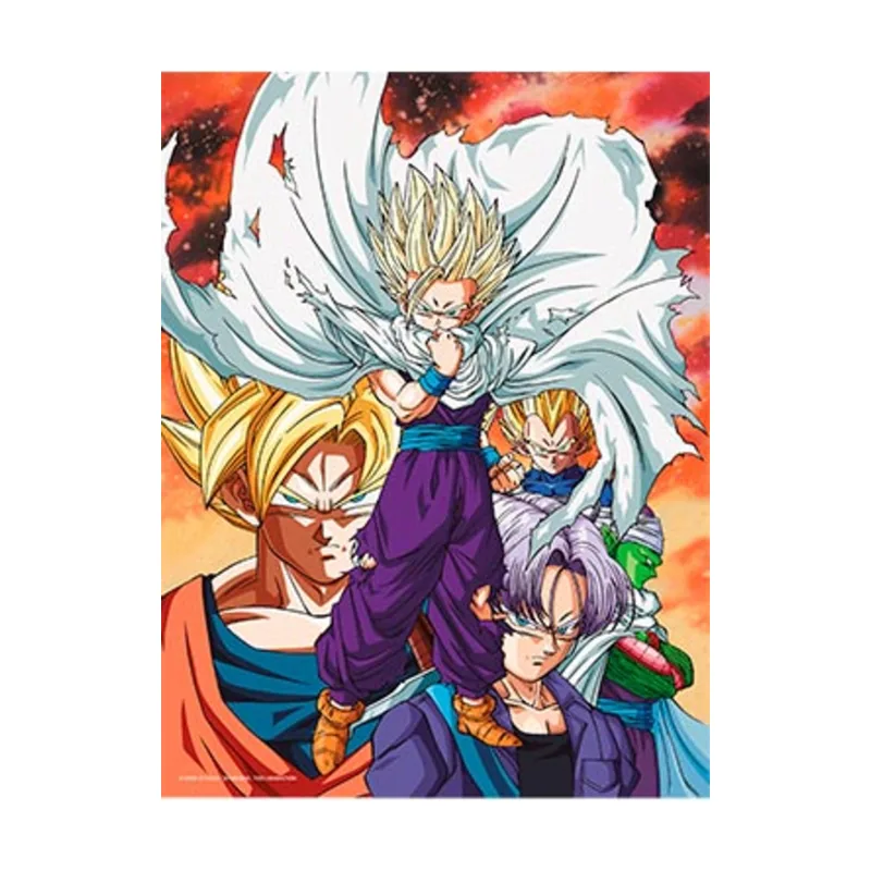 SD Toys Poster De Vidrio Heroes Vs Cell Dragon Ball Z 30X40 cm