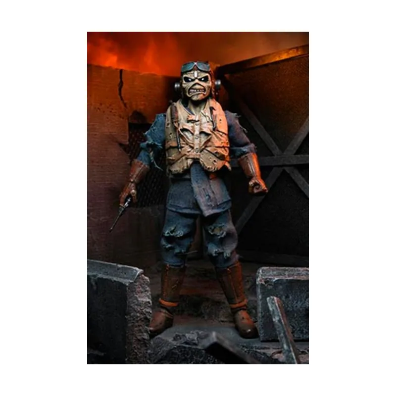 National Entertainment Collectibles Assoc. Eddie Aces High Con Ropa Estilo Retro Figura 20 cm Iron Maiden Reissue