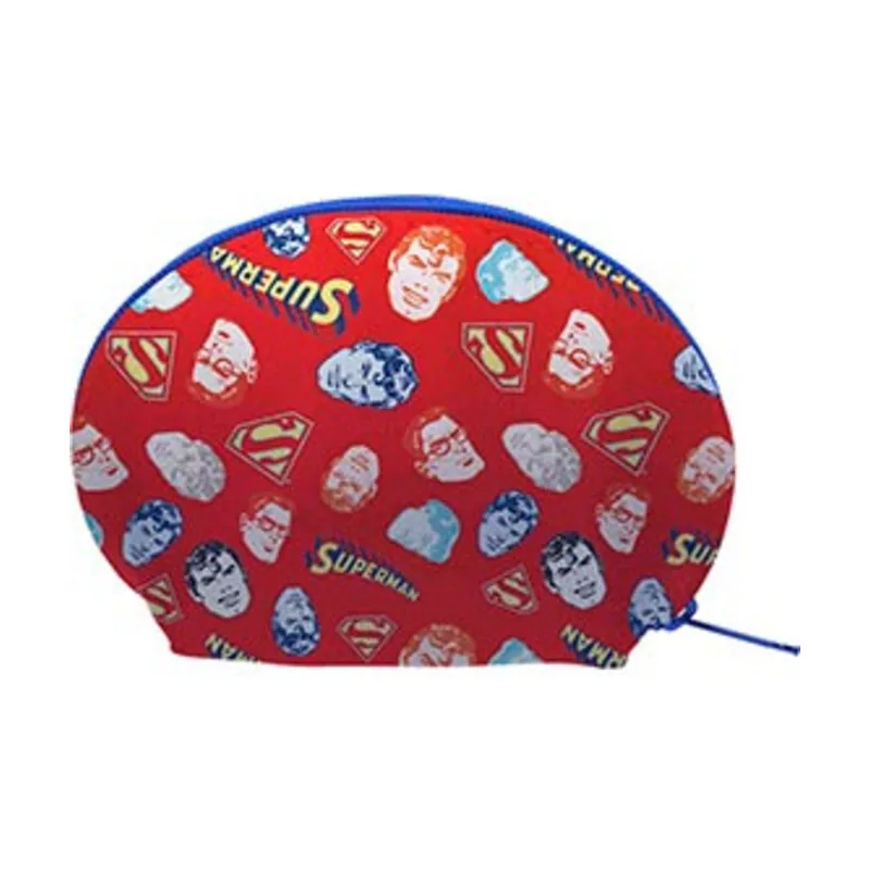 SD Toys Estuche Ovalado Rojo Caras Superman Pattern Universo Dc