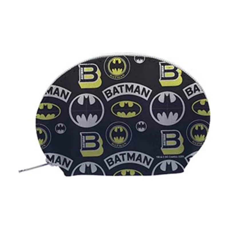 SD Toys Estuche Ovalado Batman Pattern Negro Logo Universo Dc