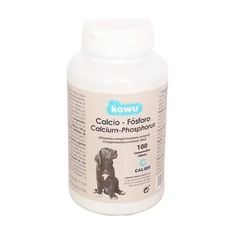 Calier Kawu Calcio Fósforo Suplemento Nutrimental para Perros 100 comprimidos