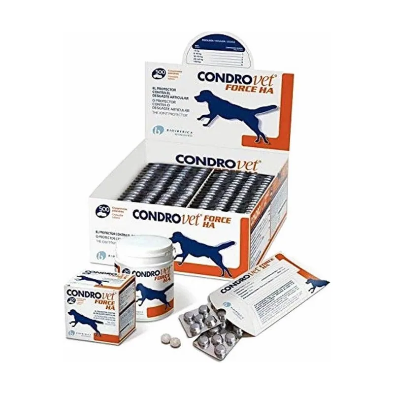 Bioiberica Condrovet Force HA Complemento Alimenticio 500 comprimidos