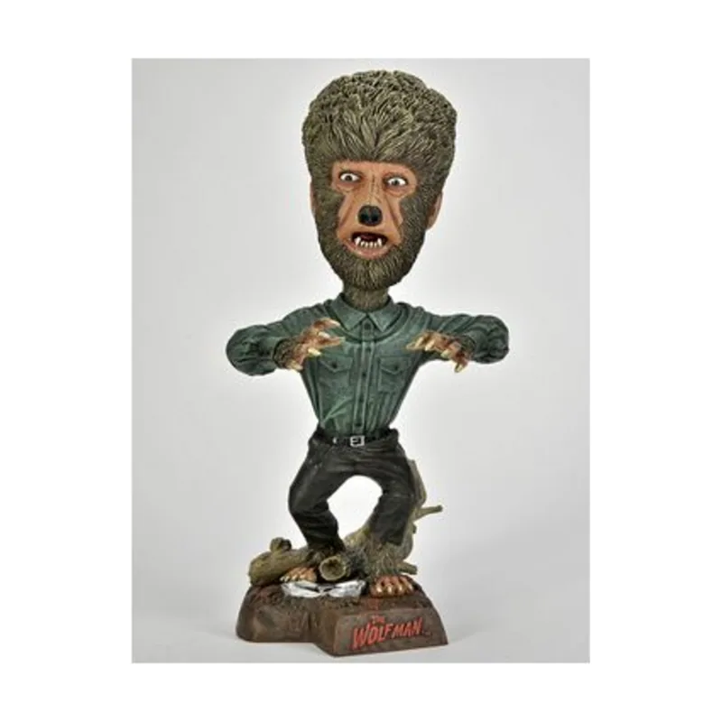 National Entertainment Collectibles Assoc. Wolf Man Head Knocker Figura 20 cm Universal Monsters