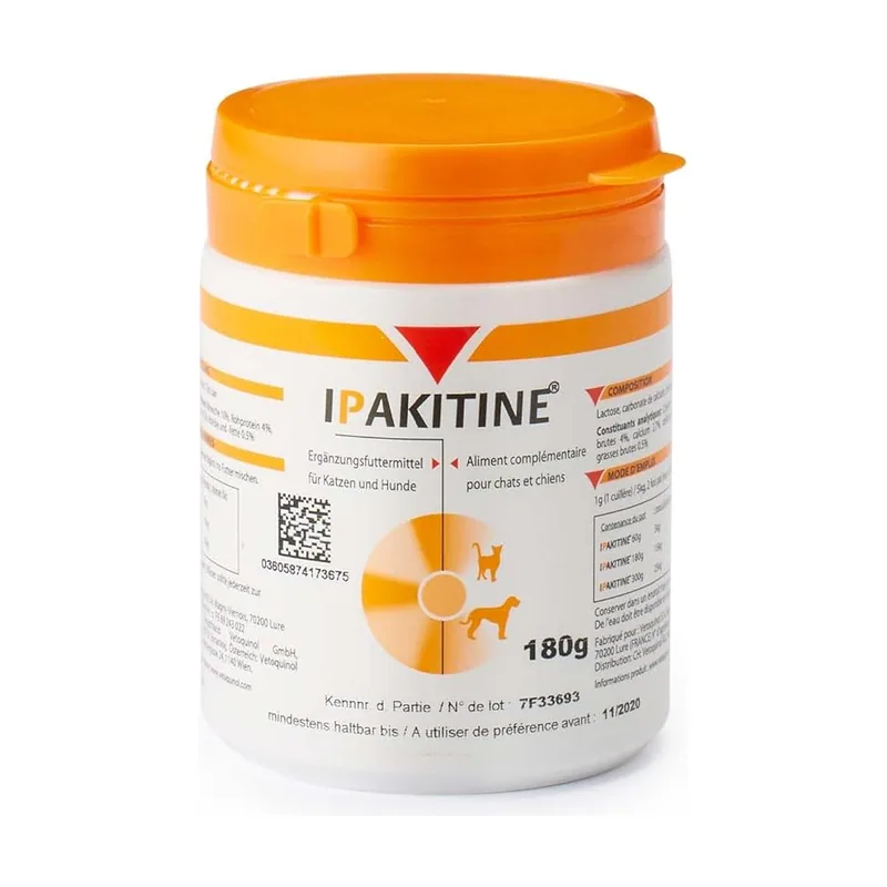 Vetoquinol Ipakitine Complemento Alimenticio en Polvo 180g
